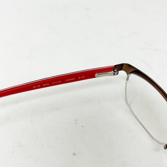 TED BAKER Eyeglass Frames D718 BRN Pink Floral Red Brown 140MM B:35 FOR FRAMES - Picture 11 of 13